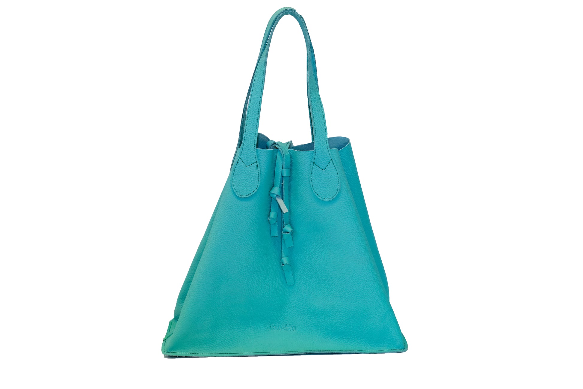Francesca tote in Turquoise milled leather