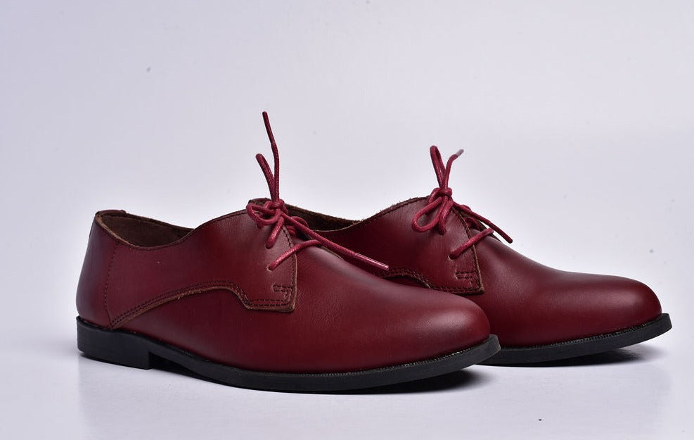 Ciao shoes in light maroon smooth leather