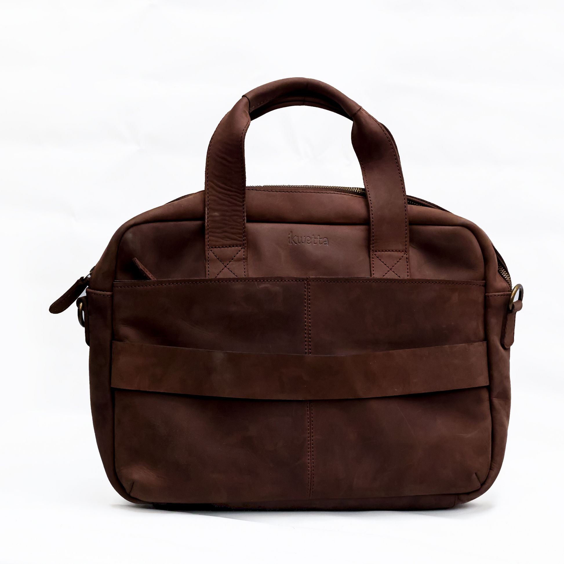 Luxcon messenger bag in mocca oil pull up leather