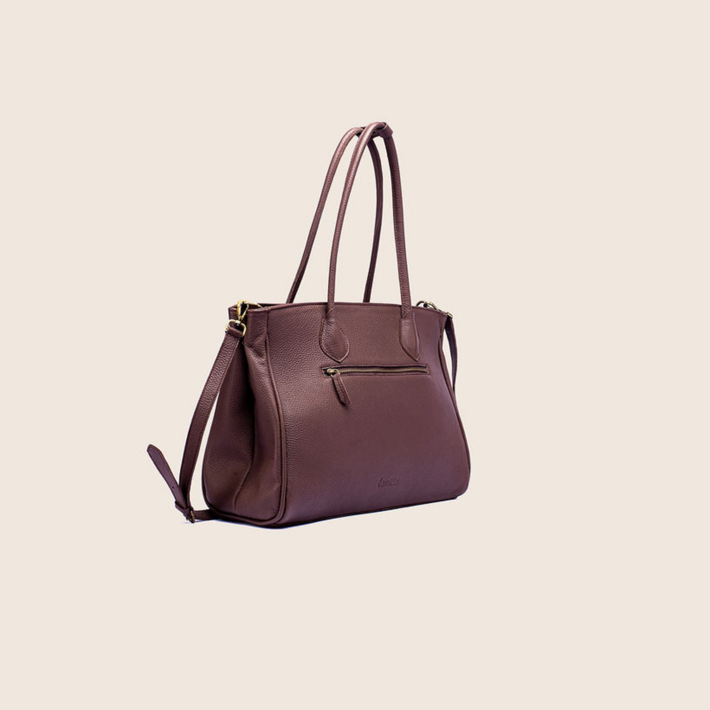 IT satchel bag in firedbrick natural dried milled leather