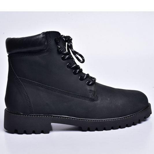 Colorado boot in black nubuck leather and aspen soles