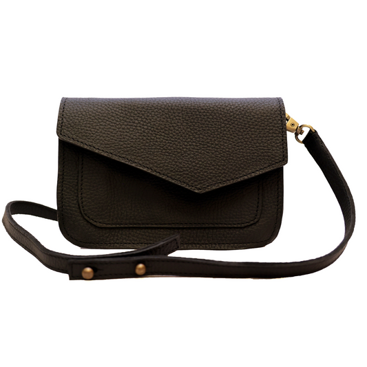 Gal crossbody bag in natural dried milled leather