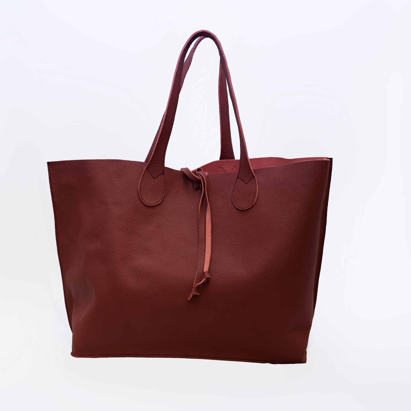Francesca tote in Firebrick milled leather