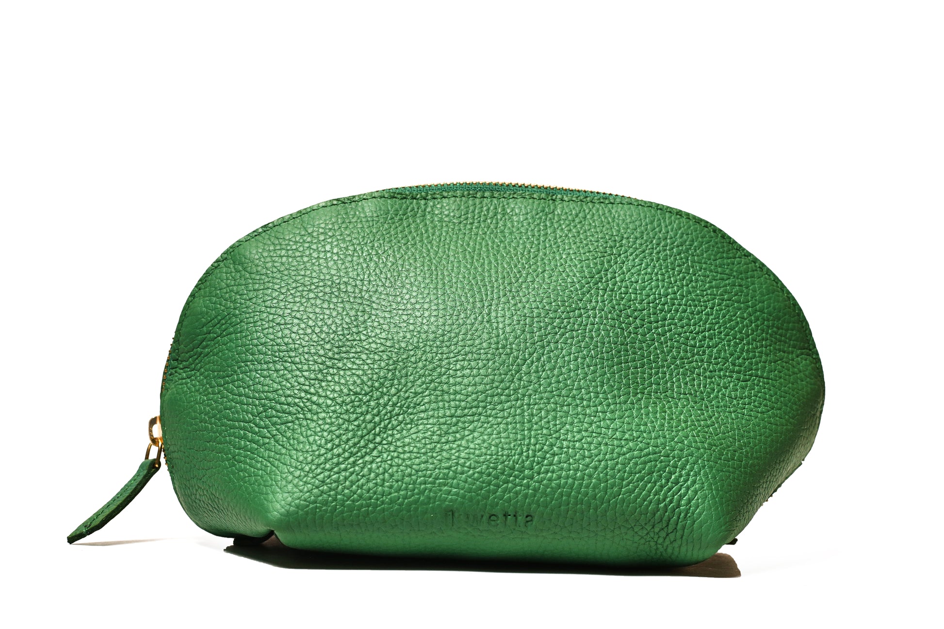Viringo travel case in ultramarine green natural dyed milled leather