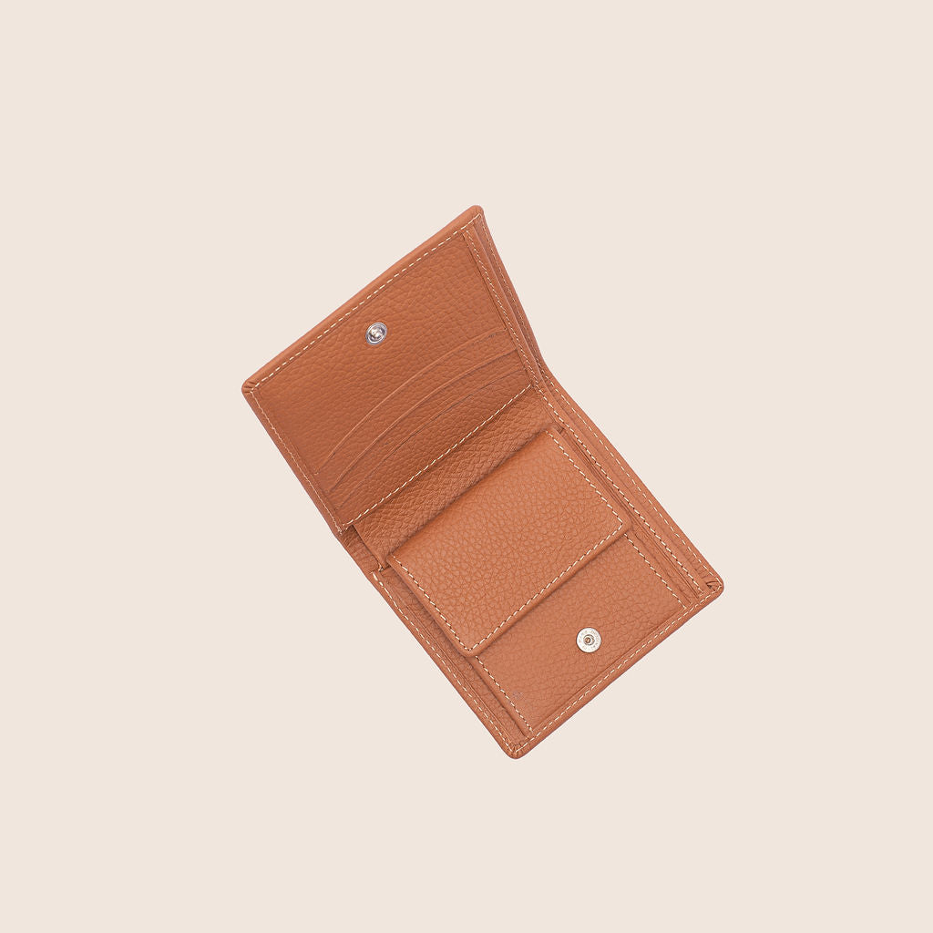 A small Leather wallet with four receipt pockets and two bill sleeves.